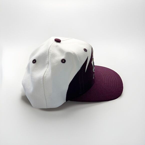 Vintage ANAHEIM MIGHTY DUCKS Logo Athletic SHARKTOOTH Snapback Hat NEW Old Stock - Picture 3 of 10